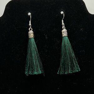 *3/$20* Green tassel earrings 